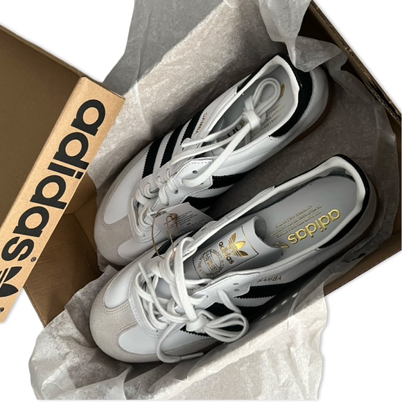 Samba Decon Adidas New White & Black Sneakers 7.5M/8.5W - Picture 5 of 8